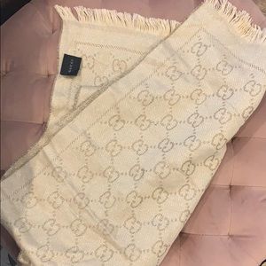 Gold reversible Gucci Scarf